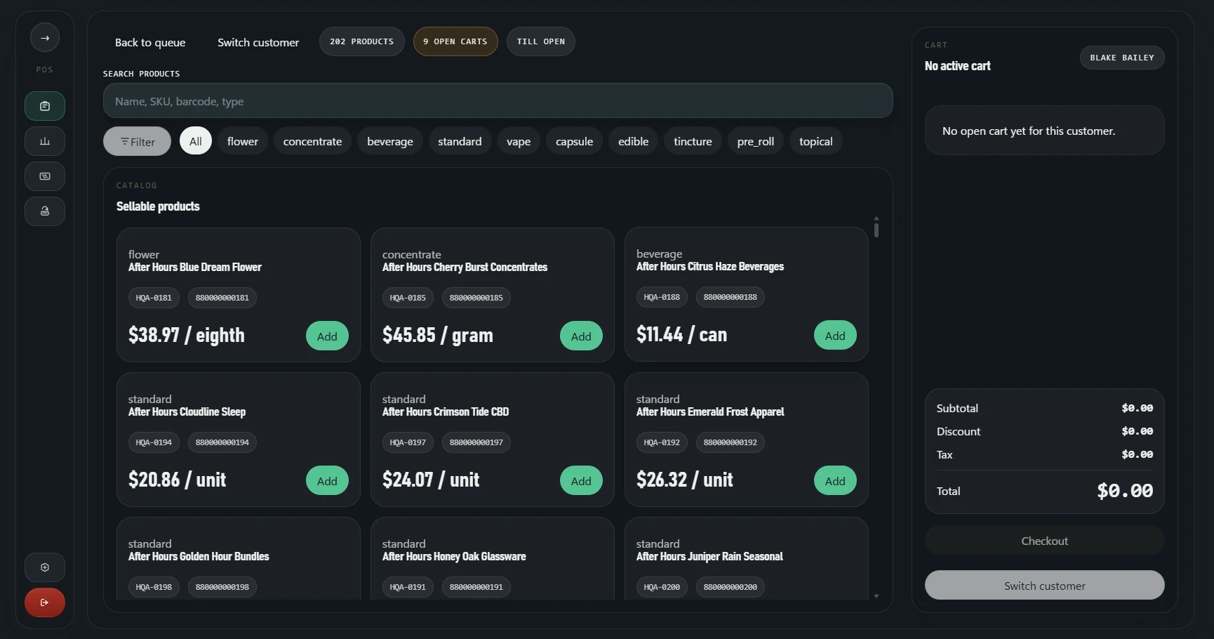 Ironclad point of sale register interface